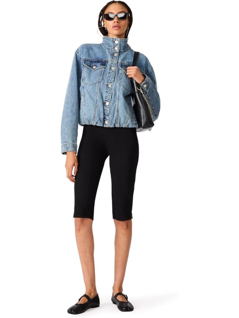 Steve Madden Women's Imperial Blue Long Sleeve Regular Fit Cotton Allyson Jacket